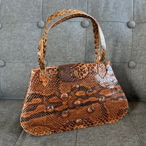 VINTAGE 1950’s SNAKESKIN PURSE BROWN